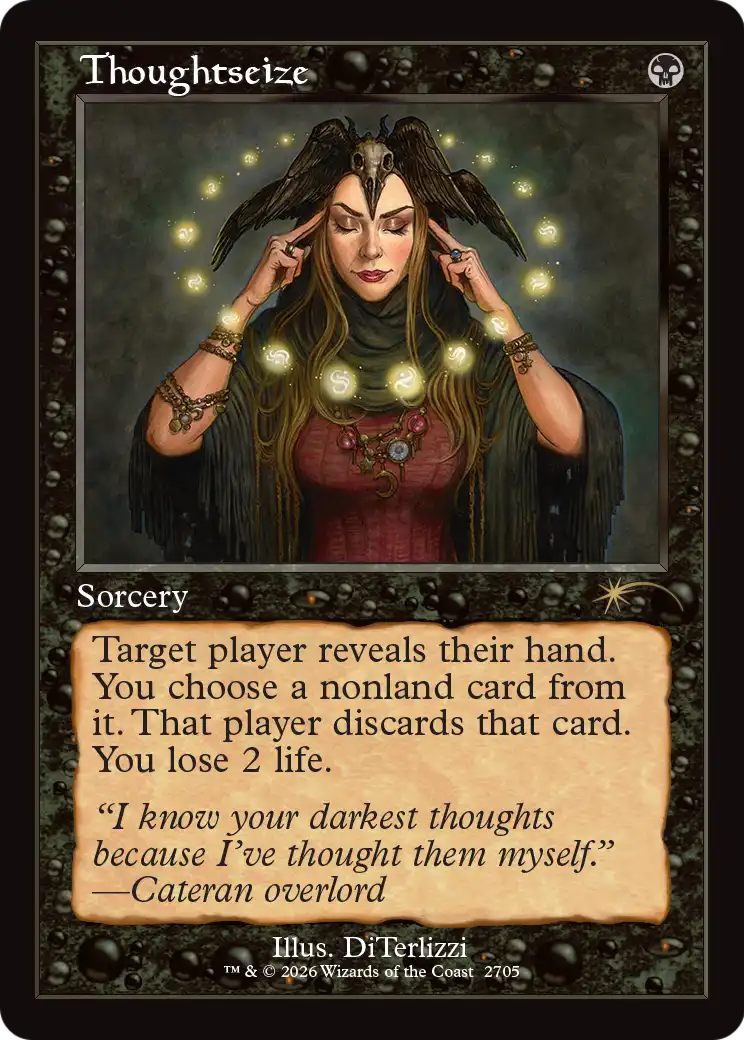 Thoughtseize (2705) (Retro Frame) (SLD)