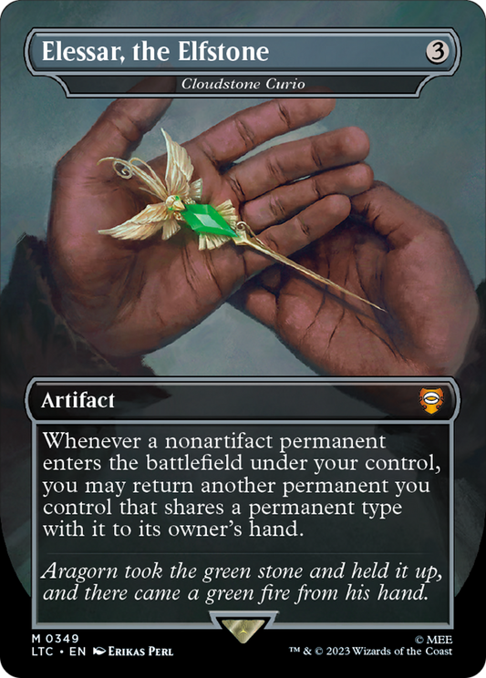 Elessar, the Elfstone [Cloudstone Curio] (0349) (Borderless) - Foil