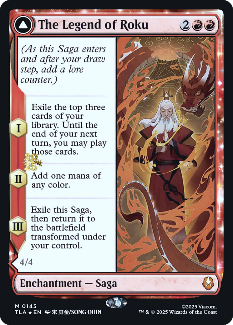 The Legend of Roku // Avatar Roku (0145) (Prerelease) (PTLA) - Foil