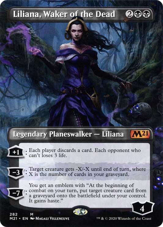 Liliana, Waker of the Dead (282) (Borderless) - Foil
