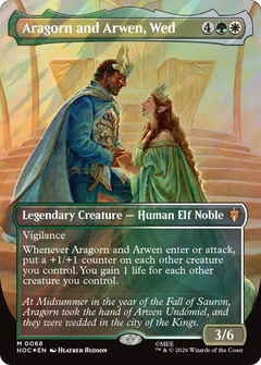 Aragorn and Arwen, Wed (0068) (Borderless) (HOC) - Foil