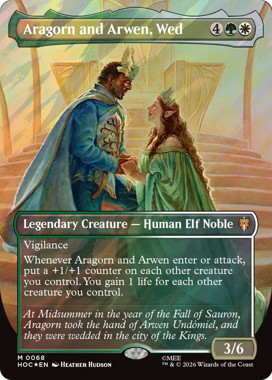 Aragorn and Arwen, Wed (0068) (Borderless) (HOC) - Foil
