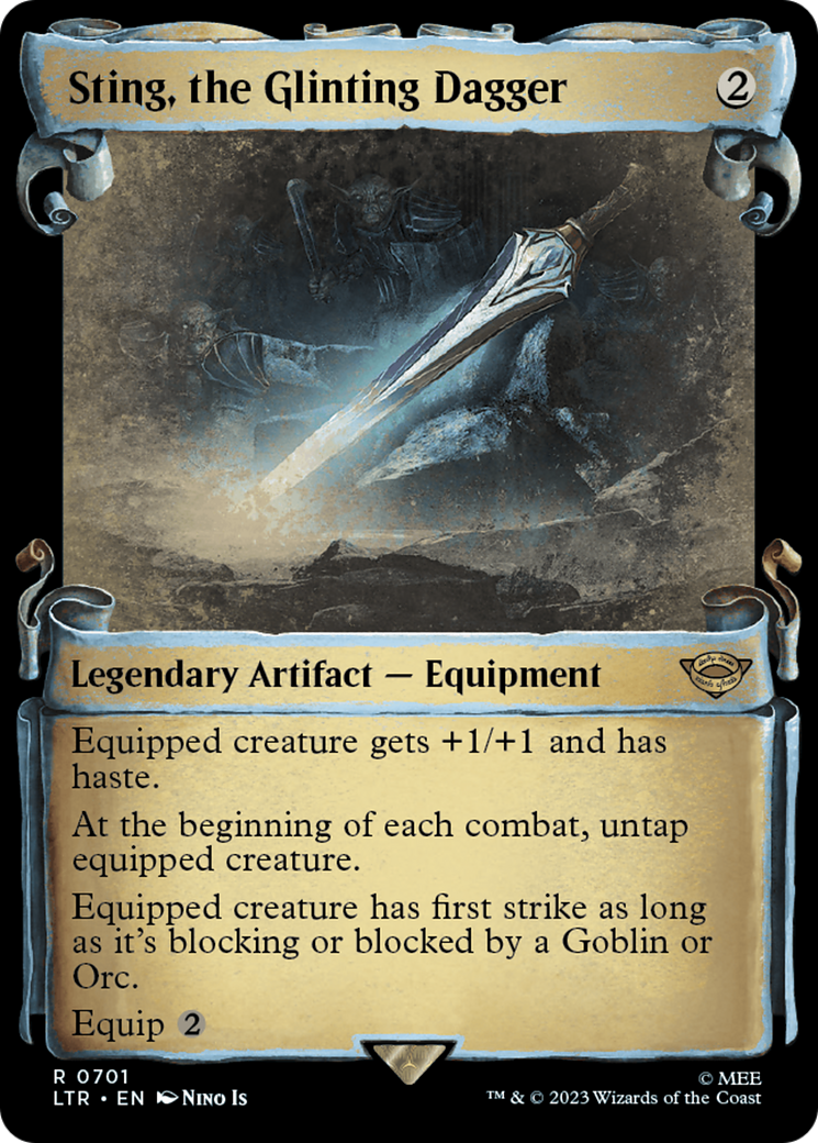 Sting, the Glinting Dagger (0701) (Showcase) - Silver Foil