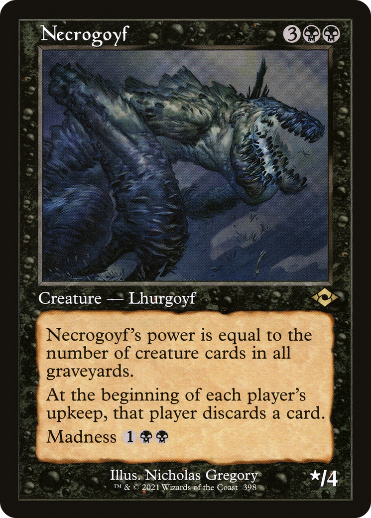 Necrogoyf (398) (Retro Frame) - Foil Etched