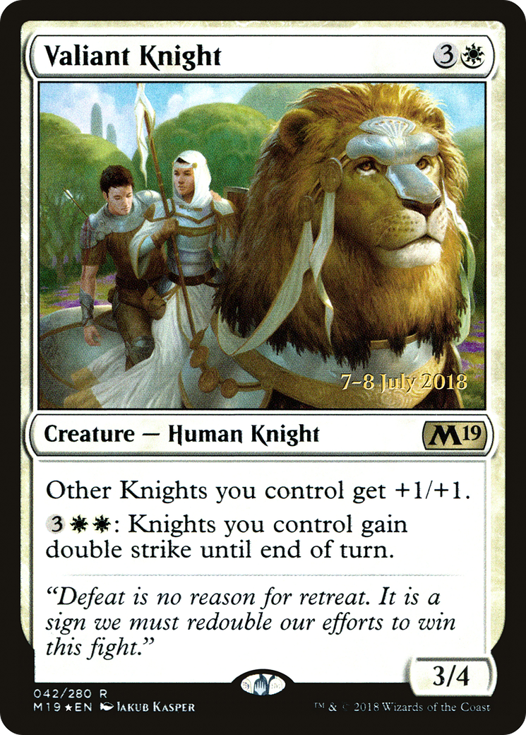 Valiant Knight (042) (Prerelease) - Foil