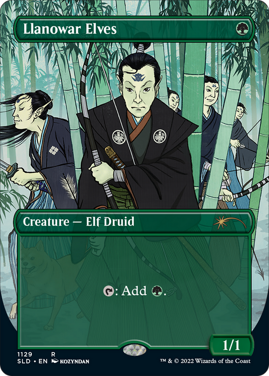 Llanowar Elves (1129) (Borderless)