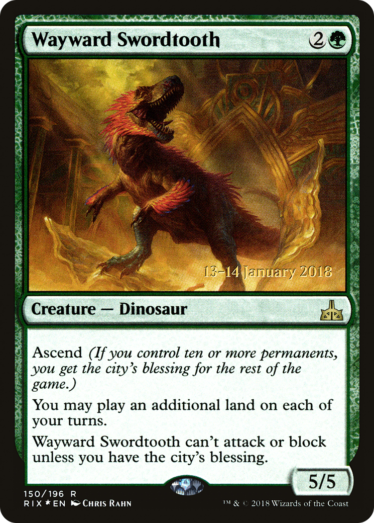 Wayward Swordtooth (150) (Prerelease) - Foil