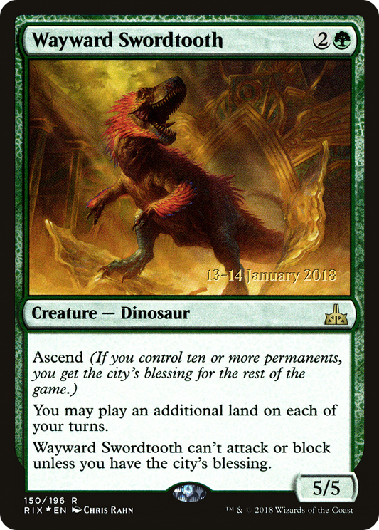 Wayward Swordtooth (150) (Prerelease) - Foil