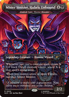 Mister Sinister, Hubris Unbound [Endrek Sahr, Master Breeder] (2620) (Borderless) (SLD) - Foil