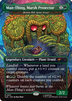 Man-Thing, Marsh Protector [Bristly Bill, Spine Sower] (2621) (Borderless) (SLD) - Foil