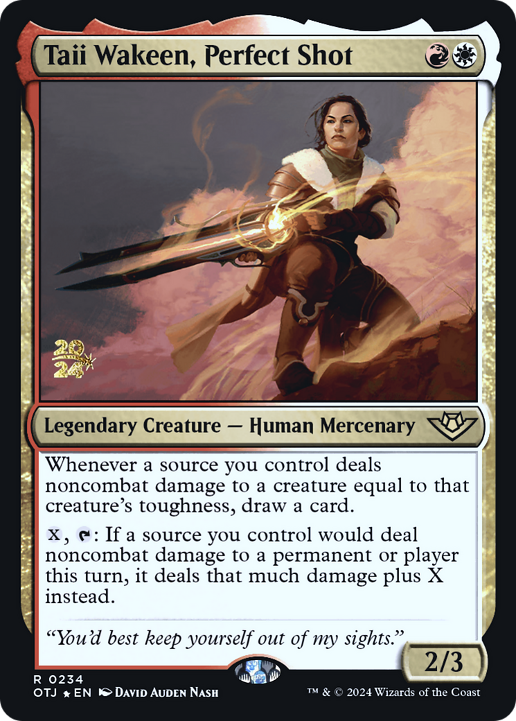 Taii Wakeen, Perfect Shot - Foil - Prerelease Promo