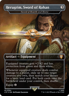 Herugrim, Sword of Rohan [Sword of Hearth and Home] (0384) (Borderless) - Surge Foil