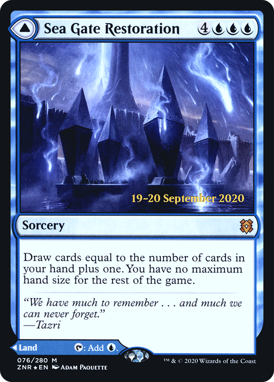 Sea Gate Restoration // Sea Gate, Reborn (076) (Prerelease) (PZNR) - Foil