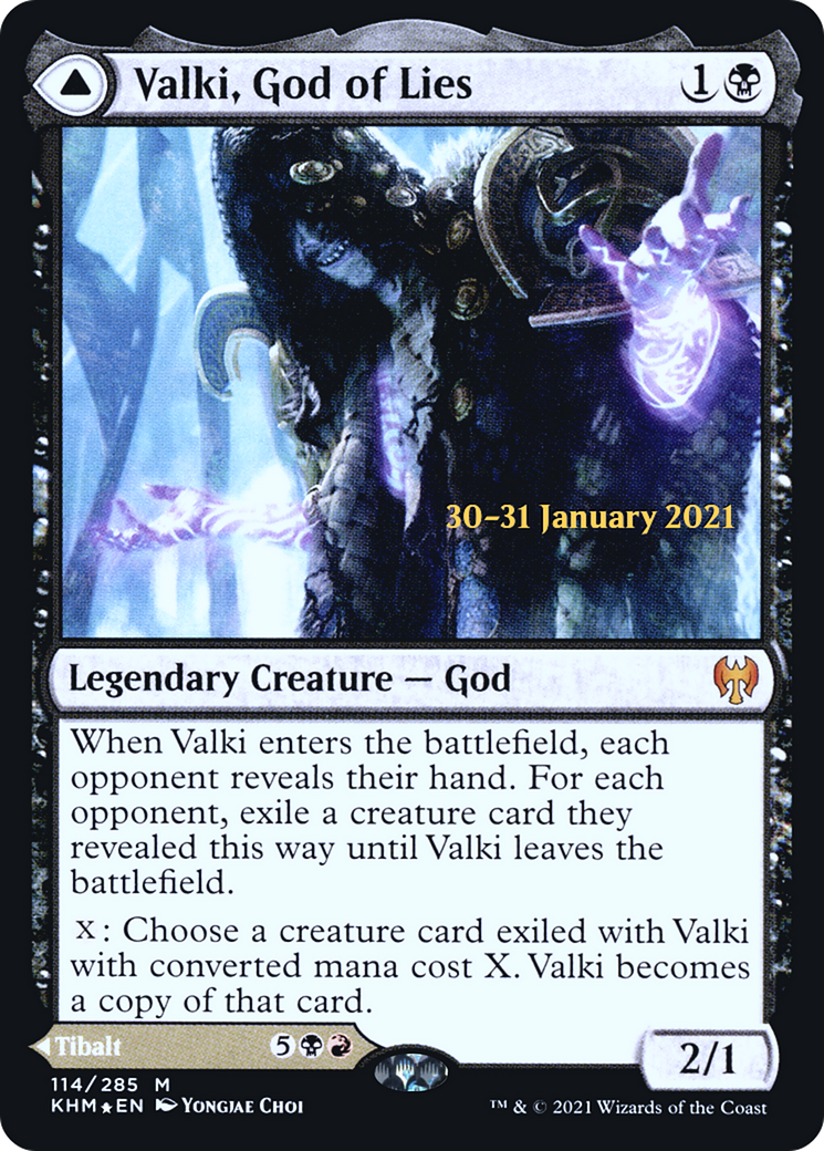 Valki, God of Lies // Tibalt, Cosmic Impostor (114) (Prerelease) (PKHM) - Foil