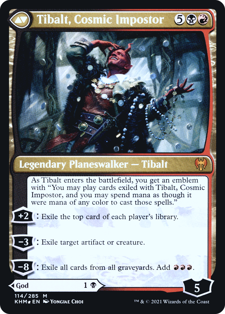 Valki, God of Lies // Tibalt, Cosmic Impostor (114) (Prerelease) (PKHM) - Foil