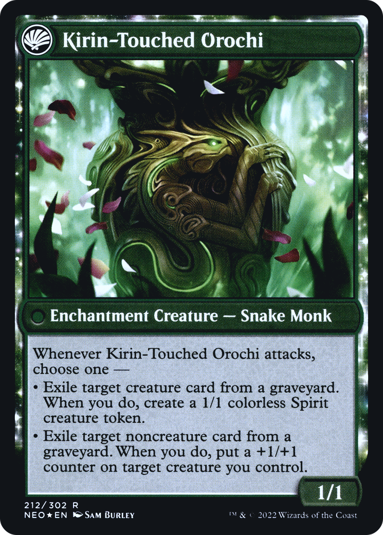 Teachings of the Kirin // Kirin-Touched Orochi (212) (Prerelease) (PNEO) - Foil