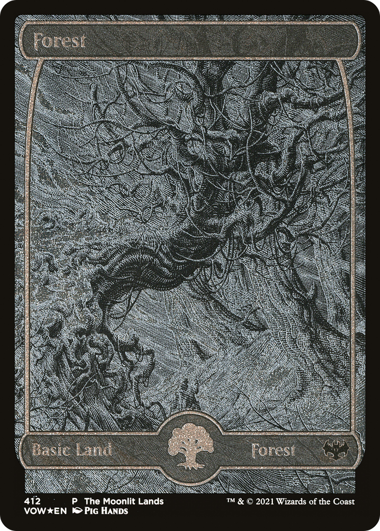 Forest (412) (The Moonlit Lands) - Silver Foil Etched