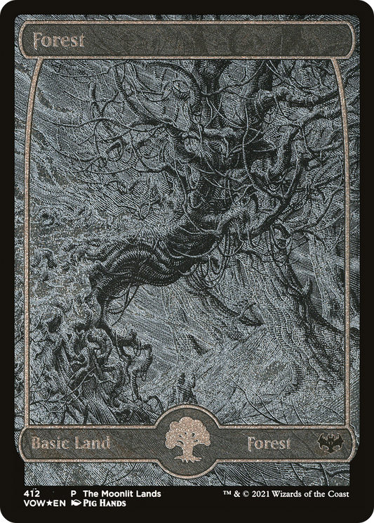 Forest (412) (The Moonlit Lands) - Silver Foil Etched