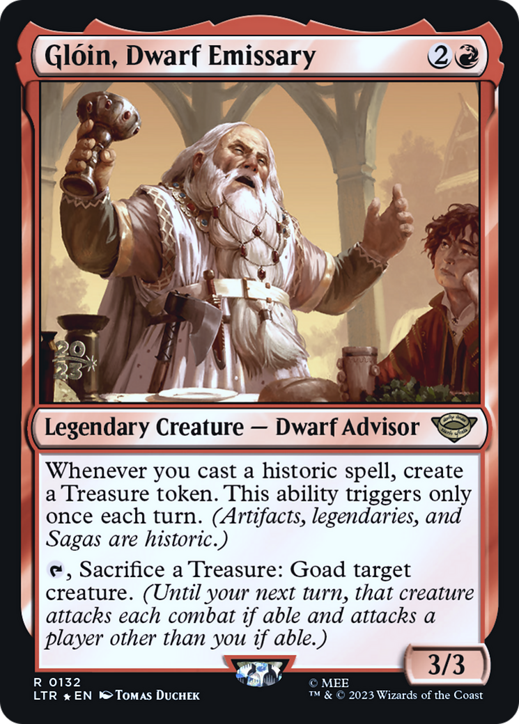Gloin, Dwarf Emissary (0132) (Prerelease) - Foil