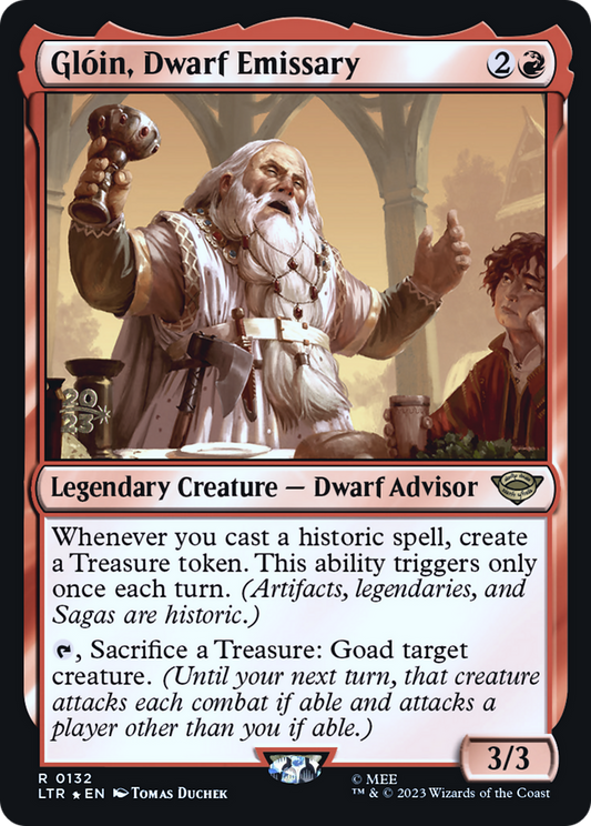 Gloin, Dwarf Emissary (0132) (Prerelease) - Foil