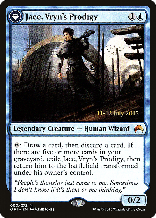 Jace, Vryn's Prodigy // Jace, Telepath Unbound (060) (Prerelease) (PORI) - Foil