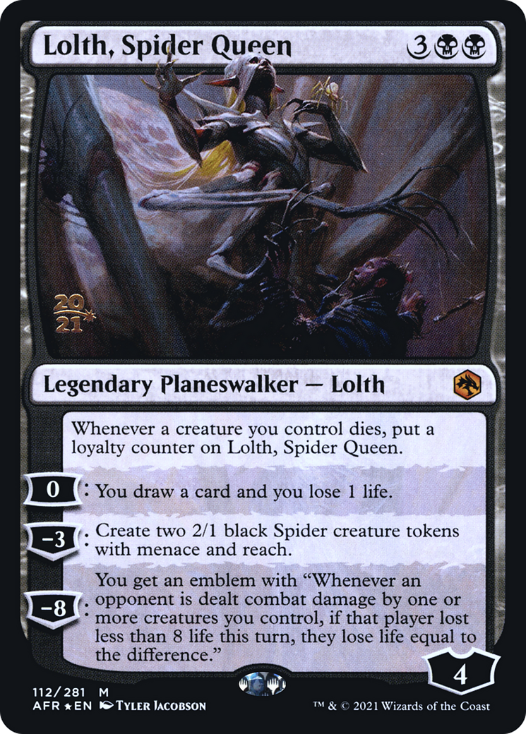 Lolth, Spider Queen (112) (Prerelease) - Foil