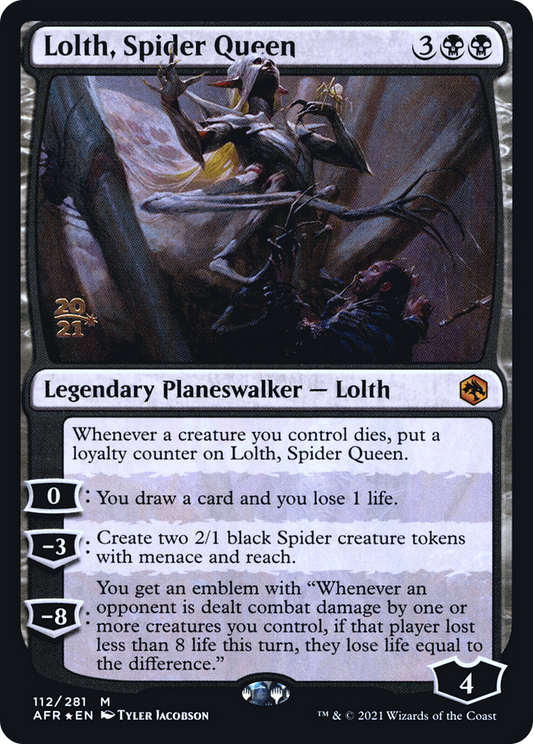 Lolth, Spider Queen (112) (Prerelease) - Foil