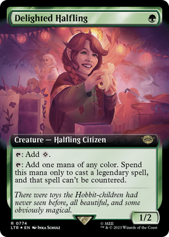 Delighted Halfling (0774) (Extended Art) - Surge Foil