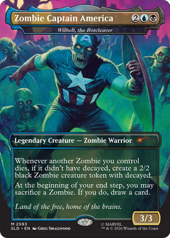 Zombie Captain America [Wilhelt, the Rotcleaver] (2593) (Borderless) (SLD)