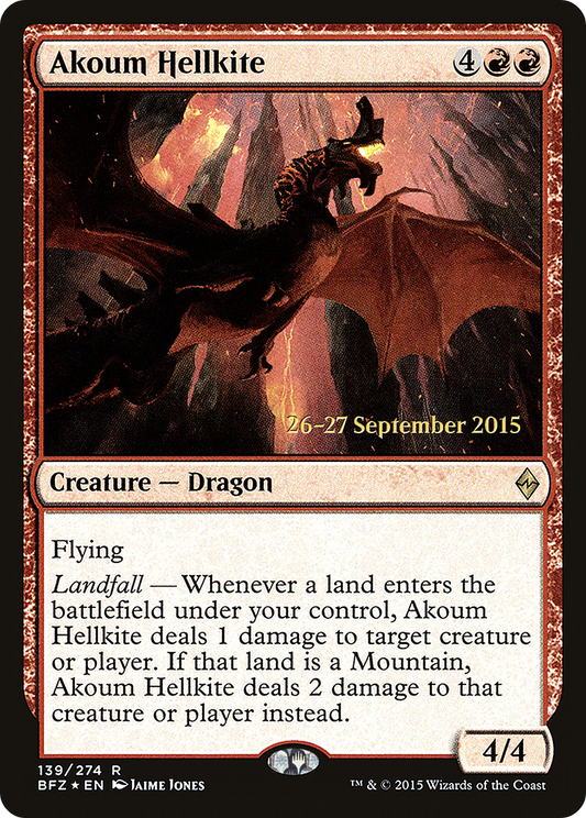 Akoum Hellkite (139) (Prerelease) - Foil