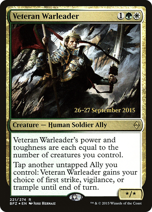 Veteran Warleader (221) (Prerelease) - Foil