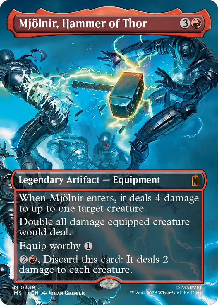 Mjölnir, Hammer of Thor (0339) (Borderless) (MSH) - Foil