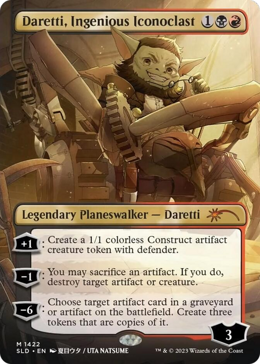 Daretti, Ingenious Iconoclast (1422) (Borderless) - Rainbow Foil