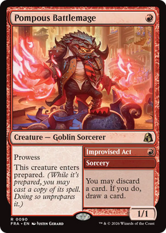 Pompous Battlemage // Improvised Act (FRA) - Foil