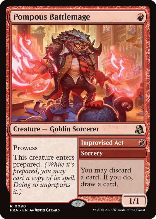 Pompous Battlemage // Improvised Act (FRA) - Foil