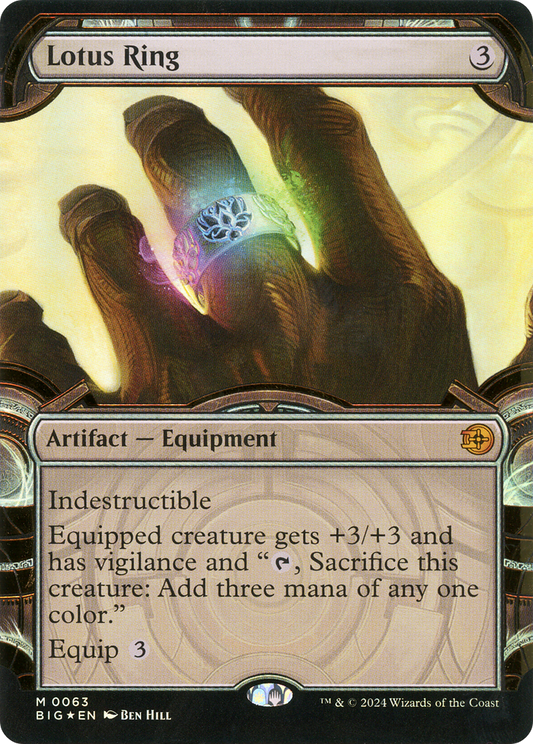 Lotus Ring (0063) (Showcase) - Raised Foil