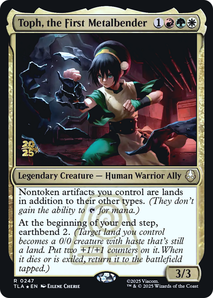 Toph, the First Metalbender (0247) (Prerelease) (PTLA) - Foil