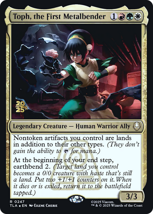 Toph, the First Metalbender (0247) (Prerelease) (PTLA) - Foil