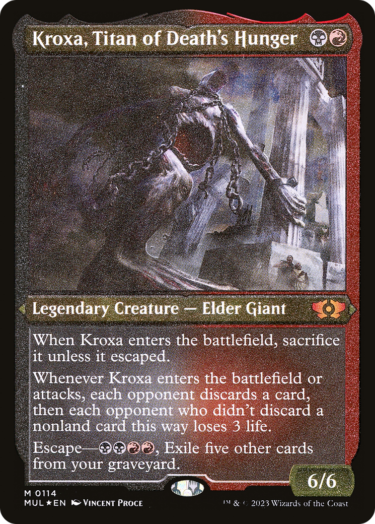 Kroxa, Titan of Death's Hunger (0114) - Foil Etched