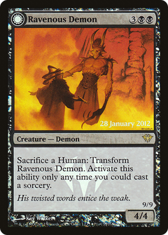 Ravenous Demon // Archdemon of Greed (71a) (Prerelease) (PDKA) - Foil
