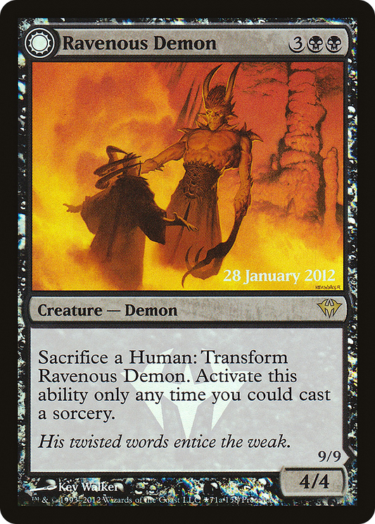Ravenous Demon // Archdemon of Greed (71a) (Prerelease) (PDKA) - Foil