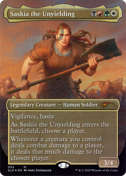Saskia the Unyielding (055) (Borderless) - Foil