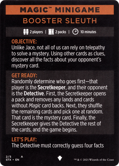 Magic Minigame: Booster Sleuth (MSTX)