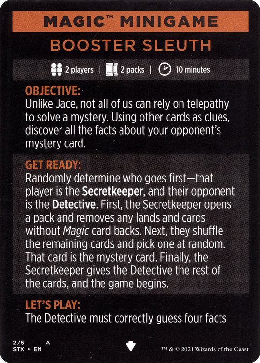 Magic Minigame: Booster Sleuth (MSTX)