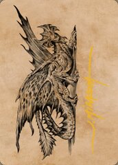 Ancient Brass Dragon (49/81) Art Card (ACLB) - Gold-Stamped Signature