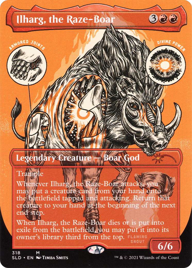 Ilharg, the Raze-Boar (318) (Borderless) - Foil Etched