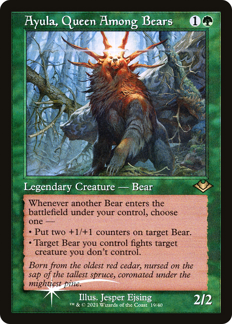 Ayula, Queen Among Bears (019) (Retro Frame) - Foil Etched