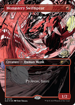 Monastery Swiftspear (2043) (Borderless) - Raised Foil