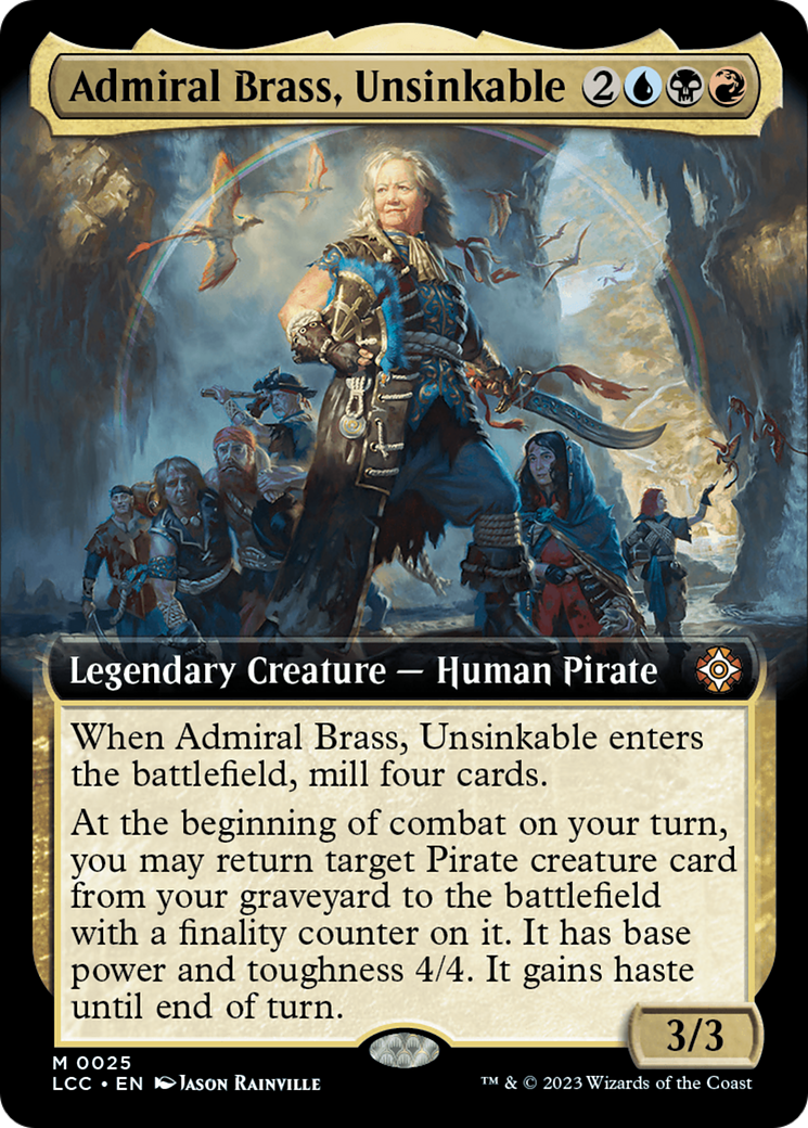 Admiral Brass, Unsinkable (0025) (Extended Art) - Foil