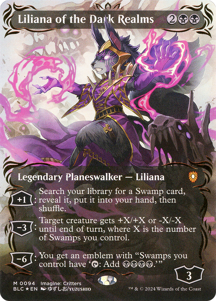Liliana of the Dark Realms (0094) (Borderless) (Showcase) - Raised Foil